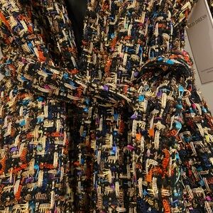 Metallic Tweed Tie Blazer